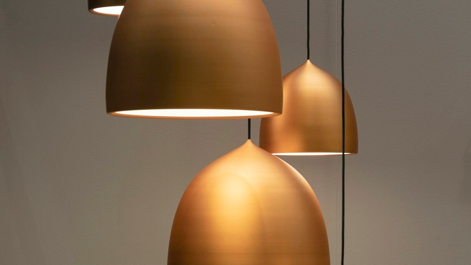 Warm brass pendant lights